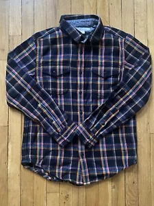 Camicia OUTERKNOWN uomo piccola nera coperta arcobaleno manica lunga colore raro a quadri - Foto 1 di 6