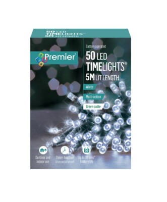 Premier 50 LED Multi-Action Battery Operated Micro Pin Wire Lights With Timer – Multicolor - View #3