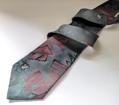 Corbata Vintage Don Loper Beverly Hills Geométrica Poliéster EE. UU. Foto 1 de 4