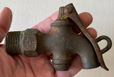 Antique Cast Iron Locking Outdoor Water Faucet Cover