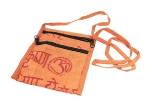Bag - Shoulder Strap - Om Mani Padme Aum - Nepalese Craft In Tibetan Fabric S7 - Picture 1 of 1