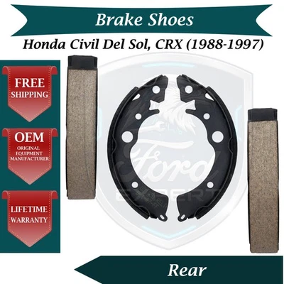 Zapatas de freno traseras premium OE para Honda Civic Del Sol CRX 1988-1997 9 años de garantía Foto 1 de 4