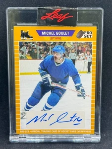 2020-21 Pro Set Memories "1989" Michel Goulet Yellow Auto Nordiques 9/15 HOF - Bild 1 von 2