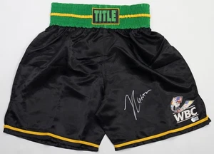 Julio Cesar Chavez Signed Official WBC Title Boxing Trunks Shorts BAS COA Auto'd - Picture 1 of 24
