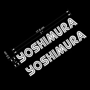 YOSHIMURA Pegatinas BLANCO 7" Largo Patrocinador de Carreras CONJUNTO de 2 calcomanías gsxr 600 750 1000 - Imagen 1 de 1