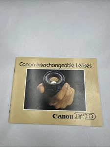 LIBRETTO CANON VINTAGE SU TUTTI GLI OBIETTIVI FD 59 PAGINE DI INFO - Foto 1 di 10