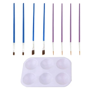 Paleta de 9 piezas Pinceles de pintura en miniatura para niños Modelo de construcción Herramientas para colorear - Imagen 1 de 12