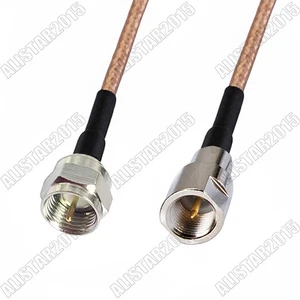 pigtail cable FME plug to F male straight crimp connector for RG316 15cm new - Picture 1 of 3