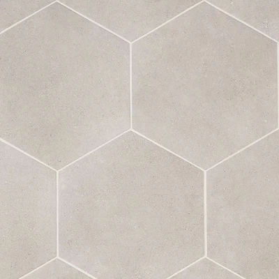 Azulejo hexagonal para piso y pared de porcelana mate Bower Hex Taupe 12 pulgadas x 15 pulgadas Foto 1 de 4
