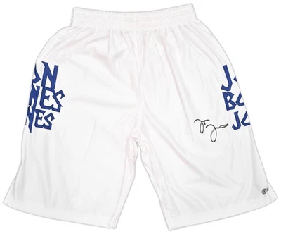 Jon Bones Jones Autographed White MMA Trunks Beckett BAS Witness - Image 1 of 4