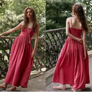Maxi Vestido Free People Sweet Nothings Guinga Rosa Talla XS NUEVO CON ETIQUETAS - Imagen 1 de 8