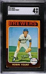 1975 Topps #223 -Robin Yount Rookie RC - Milwaukee Brewers HOF - SGC 4 VG/EX - Picture 1 of 2
