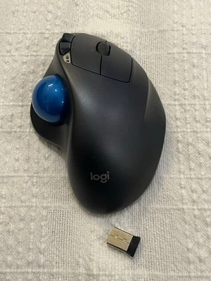 Mouse Trackball Wireless Logitech M570 con Dongle Ricevitore USB -TESTATO FUNZIONANTE - Immagine 1 di 4