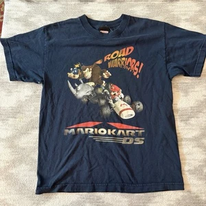 VTG 2005 Mario Kart DS Nintendo T-Shirt Road Warriors Black Sz Youth L/XL - Picture 1 of 15