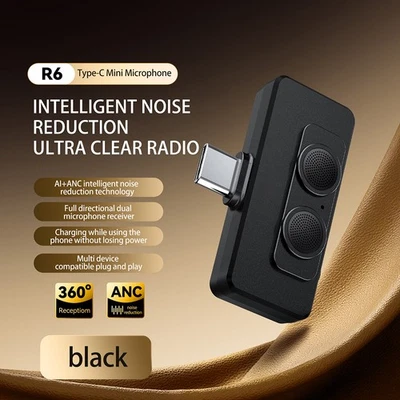 Noise Reduction Microphone Mic for USBC iPhone 17/16/15 Vlog TikTok Video Record - Image 1 of 4