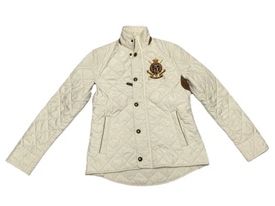 Ralph Lauren Chaqueta Acolchada Deportiva Abrigo Granero Cresta Pana Ecuestre Marfil XS Foto 1 de 4