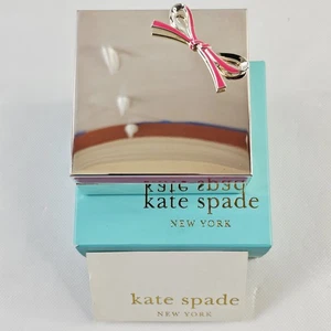 Kate Spade Lenox Vienna Lane Pink Keepsake Box Trinket Jewelry Chrome New - Picture 1 of 13