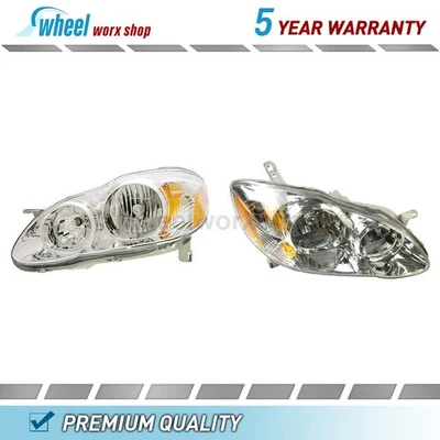 Conjunto de faros izquierdo derecho para Toyota Corolla 1.8L 2005 2006 2007 2008 Foto 1 de 4