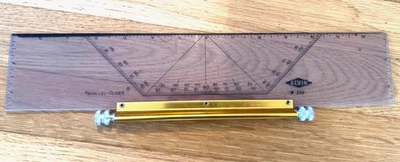 Parallel Glider Architect Drafting Engineering Tool Vintage 12" Alvin #296 - Image 1 of 4