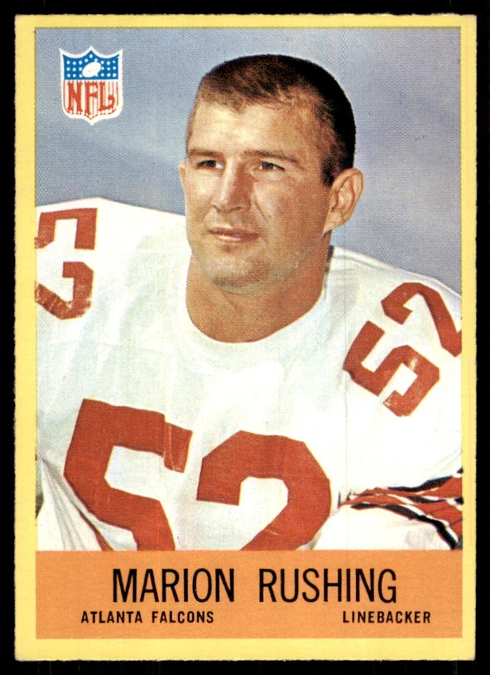 1967 Philadelphia Marion Rushing Rookie b Atlanta Falcons #9 - Image 1 of 2