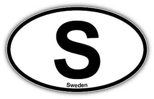 Sweden Vehicle Country Code Oval Car Bumper Window Sticker Decal 6"X4" - Picture 1 of 1