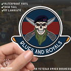 Skull Crest The Blues and Royals Vinyl Sticker | 10cm | UV Laminated |