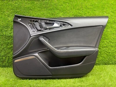 12-18 AUDI C7 S6 SEDAN INTERIOR DOOR PANEL COVER TRIM FRONT RIGHT BLACK LEATHER Foto 1 de 4