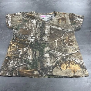 Realtree camicia mimetica donna media scollo a V piccolo babydoll top manica corta - Foto 1 di 7