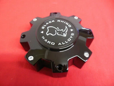 Black Rhino Hard Alloys Custom Wheel Center Cap Gloss Black M-916 NEW - Image 1 of 3