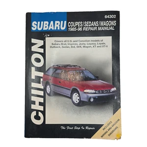 Chilton Subaru Coupes Sedans Wagons 1985 - 96 Repair Manual 64302 Paperback - Picture 1 of 7