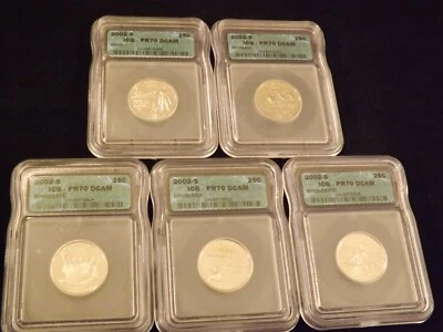 2002 -S    Quarter   5 Coin Set            ICG  Certified Set - Image 1 of 2