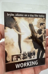 Backstage Security Karte Konzert Crew Ausweis Bryan Adams 1999 on a day like... - Bild 1 von 2