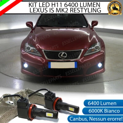 LAMPADE H11 A LED FENDINEBBIA 6400 LUMEN LEXUS CT DAL 08/2010 IN POI 6000K - Immagine 1 di 4