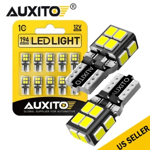 AUXITO T10 LED License Plate Light Bulbs 6500K Super Bright White 168 2825 194 - Picture 1 of 10