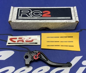CRG Short Brake Lever Black & Red Monster 821 2014-2017 2AB-511B-H-B - Picture 1 of 23