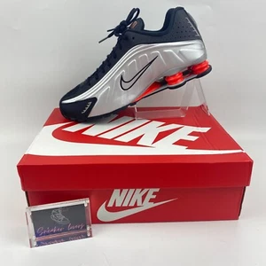 Nike Shox R4 Metallic Silver Red HQ1988-002 Men's - Picture 1 of 12