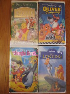 Walt Disney VHS LOT Lion King Winnie Pooh Jungle Book Oliver vtg 1991 1995 1996