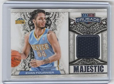 2013-14 Panini Crusade Evan Fournier Majestic SP 290/299 Jersey Card #63 mint - Image 1 of 2