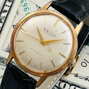 SEIKO UNIQUE Herrenuhr Handaufzug 14055 Analog Gold Zifferblatt A0666209 - Bild 1 von 12