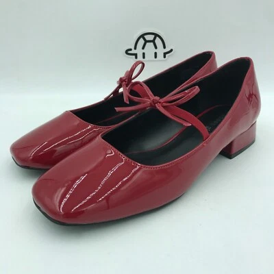 Madden Girl女式光泽樱桃红色玛丽珍拖鞋优雅带蝴蝶结 — 第 1/4 张图片