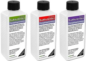 Kakteengarten Dünger SET mit 3 Pro Flüssigdüngern für alle Wachstumsphasen N+P+K - Bild 1 von 4