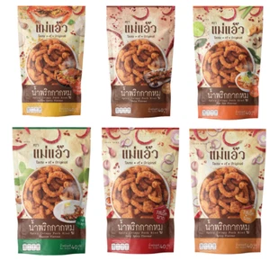 Mae Aew Thai Spicy Pork Rind Snack Crispy & Savory 40 g x 6 Flavors - Picture 1 of 22