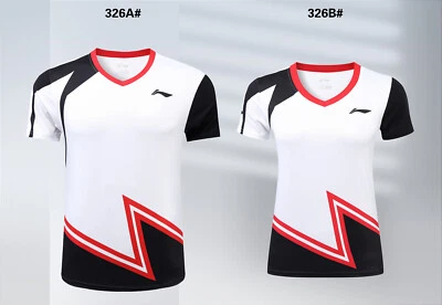 Adult Kid Li-Ning Sports Short Sleeve Tops Tennis Clothes Badminton Wear T-SHIRT - Image 1 of 4