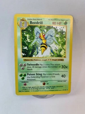 Beedrill	17/102	Base Set	SHADOWLESS	1999	WOTC		Rare	LP/NM - Image 1 of 4