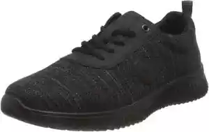 Scarpe da ginnastica Rieker uomo UK 11 EU 46 US 12 nere in tessuto stringate - Foto 1 di 7