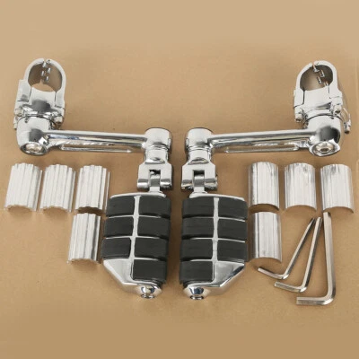30mm 35mm Footrests Footpeg Pegs Mount Fit For Honda Goldwing GL1800 Chrome - Image 1 of 4