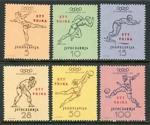 Yugoslavia 1952 15th Olympics Scott #51-56 Military Admin of Trieste Mint G206 - Picture 1 of 2