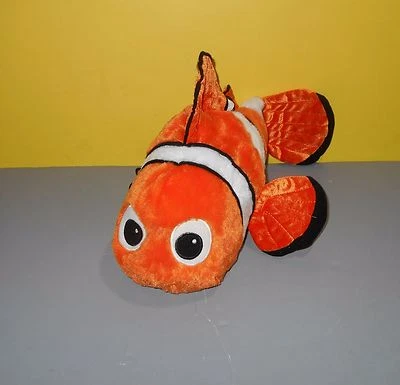 Disney Store Pixar Película Buscando a Nemo 16" Frijol Peluche Naranja Payaso Pez Foto 1 de 3