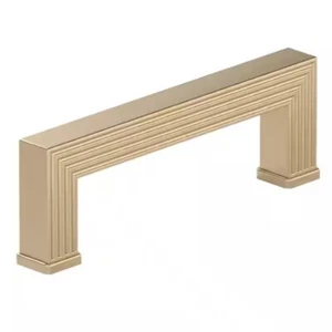Richelieu Como Classic Drawer/Cabinet Bar Pull Champagne Bronze 3¾" Ridged 96mm - Picture 1 of 3