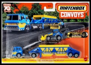 Matchbox Convoys Blue & Yellow Ford C900 Cabover & Gravel Trailer w/ Backhoe - Picture 1 of 2